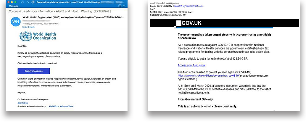 Covid19 spam example