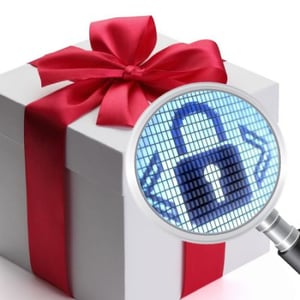 Gift with lock staying safe