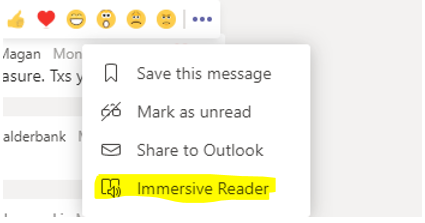 teams immersive reader